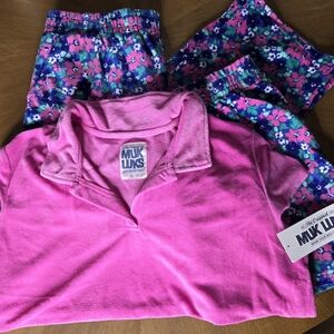 MUK LUKS Vintage Terry Pink/RetroBloom Size XL Set of 3 NWT